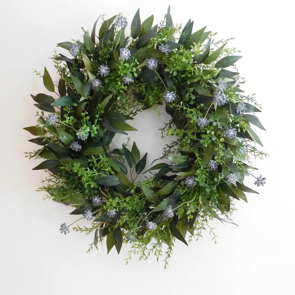 Artificial‎ Year Round Greenry Wreath, English Garden Housewarming Gift